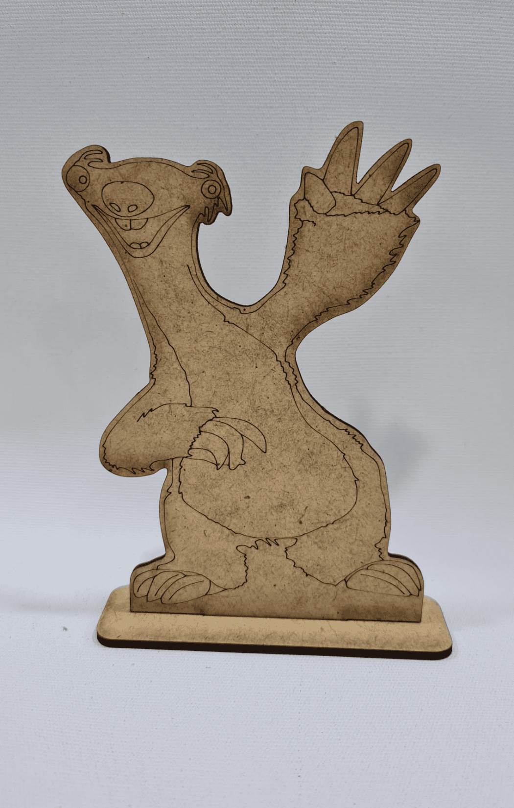 3mm MDF Lazer Kesim Sid Figürlü Ahşap Boyama Seti (14x11 cm)