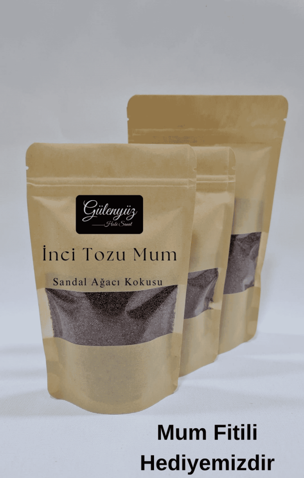 Sandal Ağacı Kokulu İnci Tozu Mum