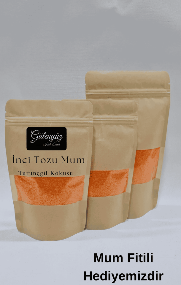 Turunçgil Kokulu İnci Tozu Mum