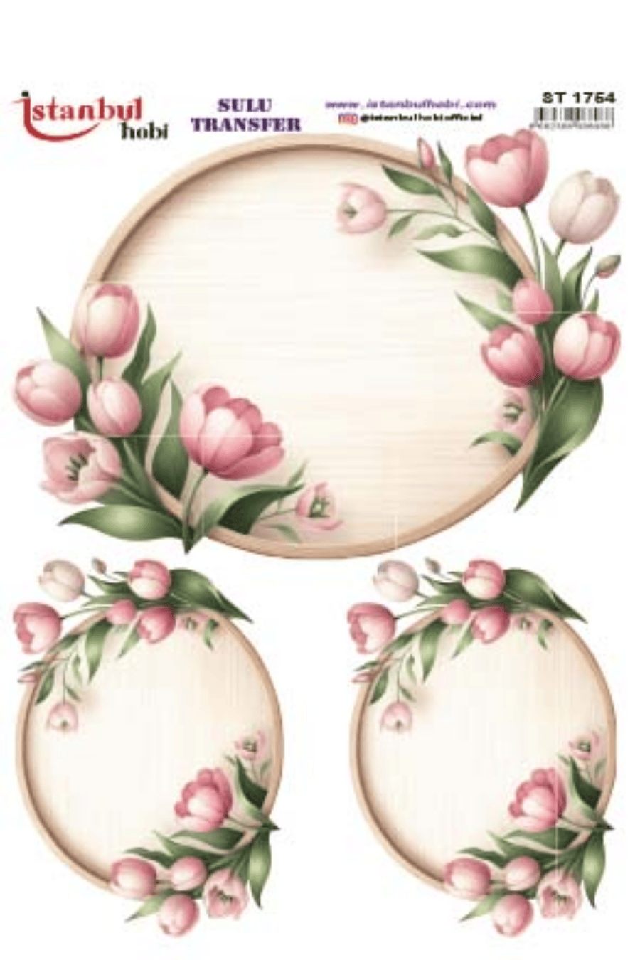 Sulu Transfer Çiçekli Desenli ST1754