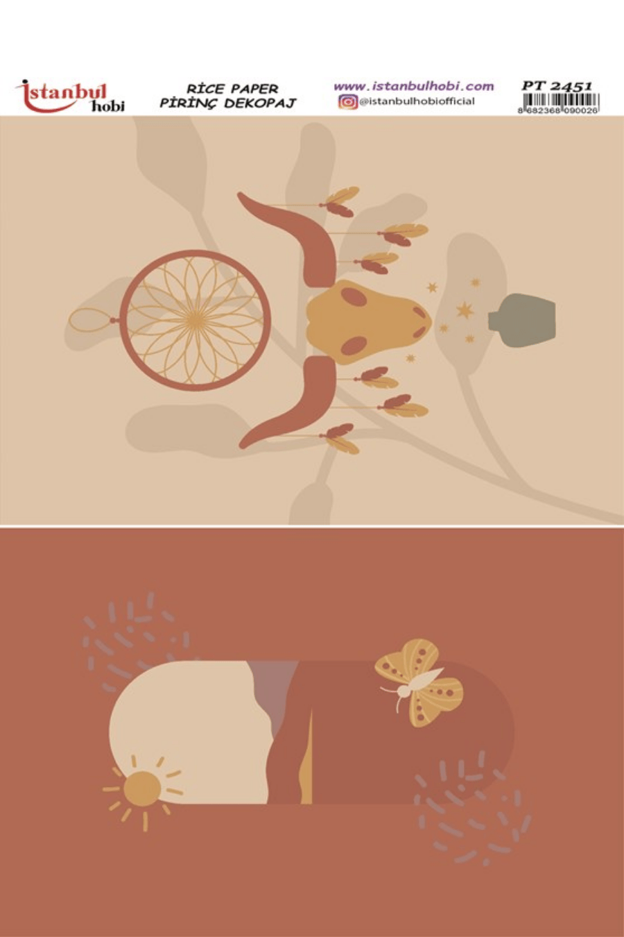 Pirinç Dekopaj Boho Serisi PT-2451