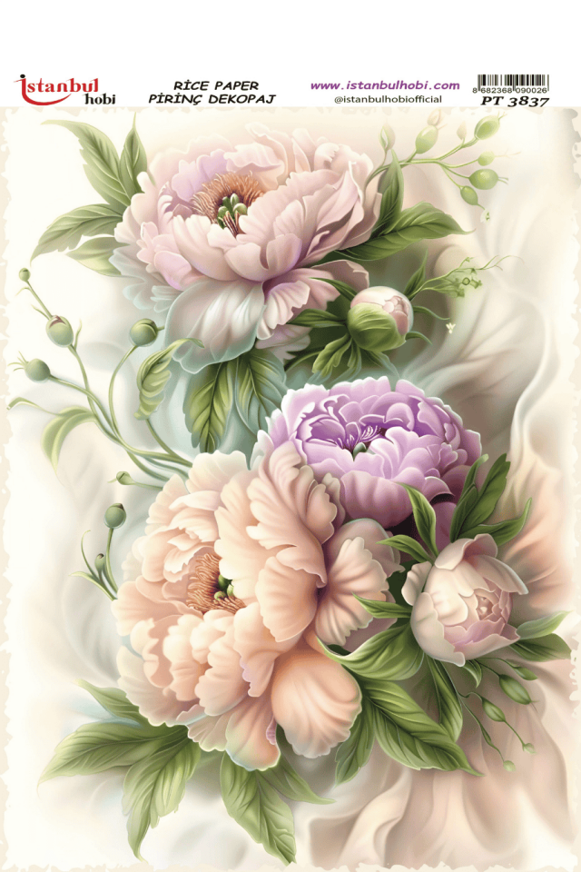 Pirinç Dekopaj Çiçekli PT-3837 30x42cm