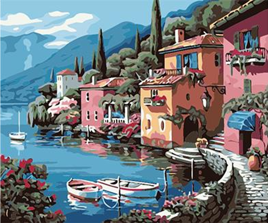 Deniz Manzarası  Sayılarla Boyama Seti 40*50cm