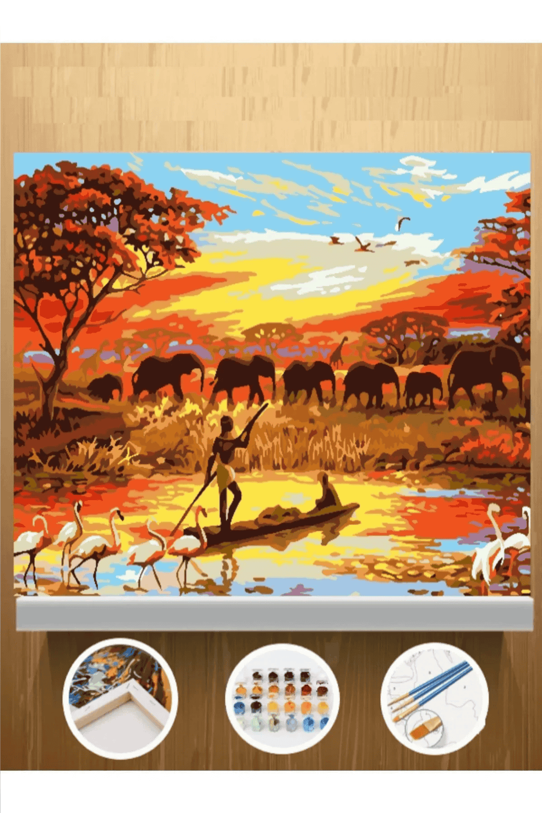 Afrika Filler Sayılarla Boyama Seti 40*50cm