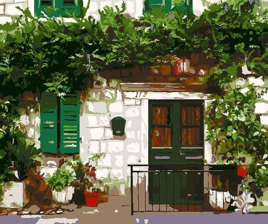 Köy Evi Sayılarla Boyama Seti 40*50cm