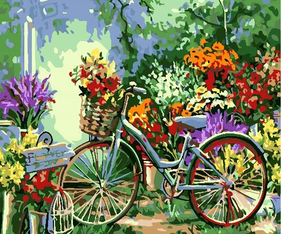 Bisiklet Sayılarla Boyama Seti 40*50cm