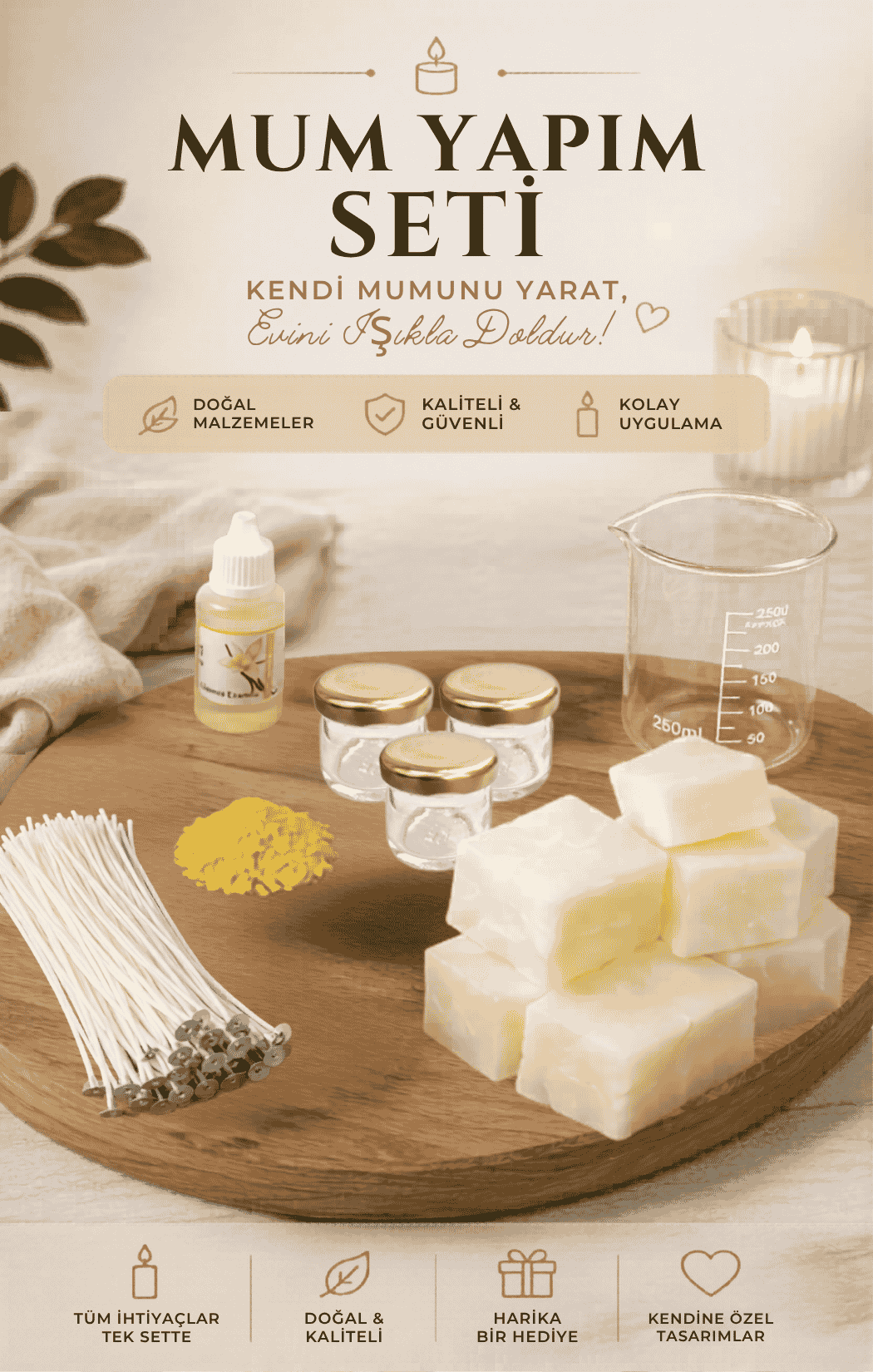 Soya Wax Yapımı Başlangıç Seti
