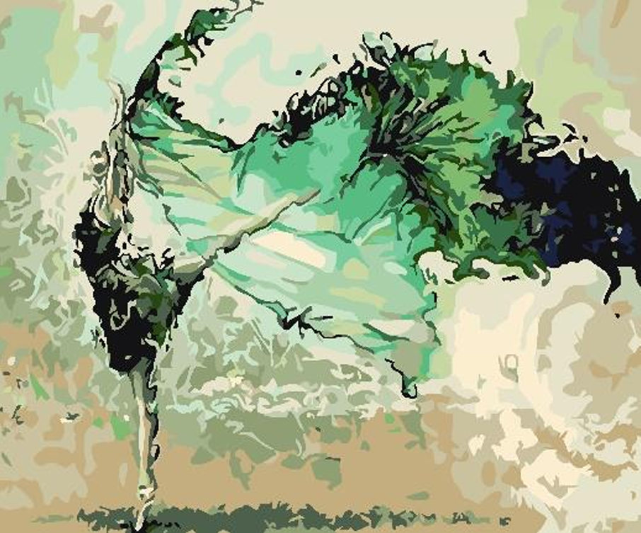 Balerin Sayılarla Boyama Seti 40*50cm