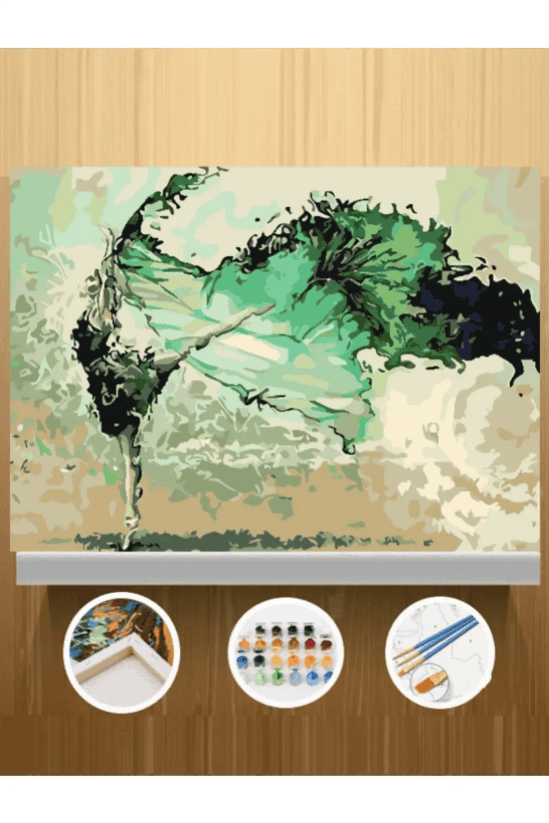 Balerin Sayılarla Boyama Seti 40*50cm