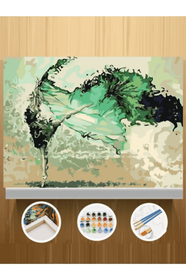Balerin Sayılarla Boyama Seti 40*50cm