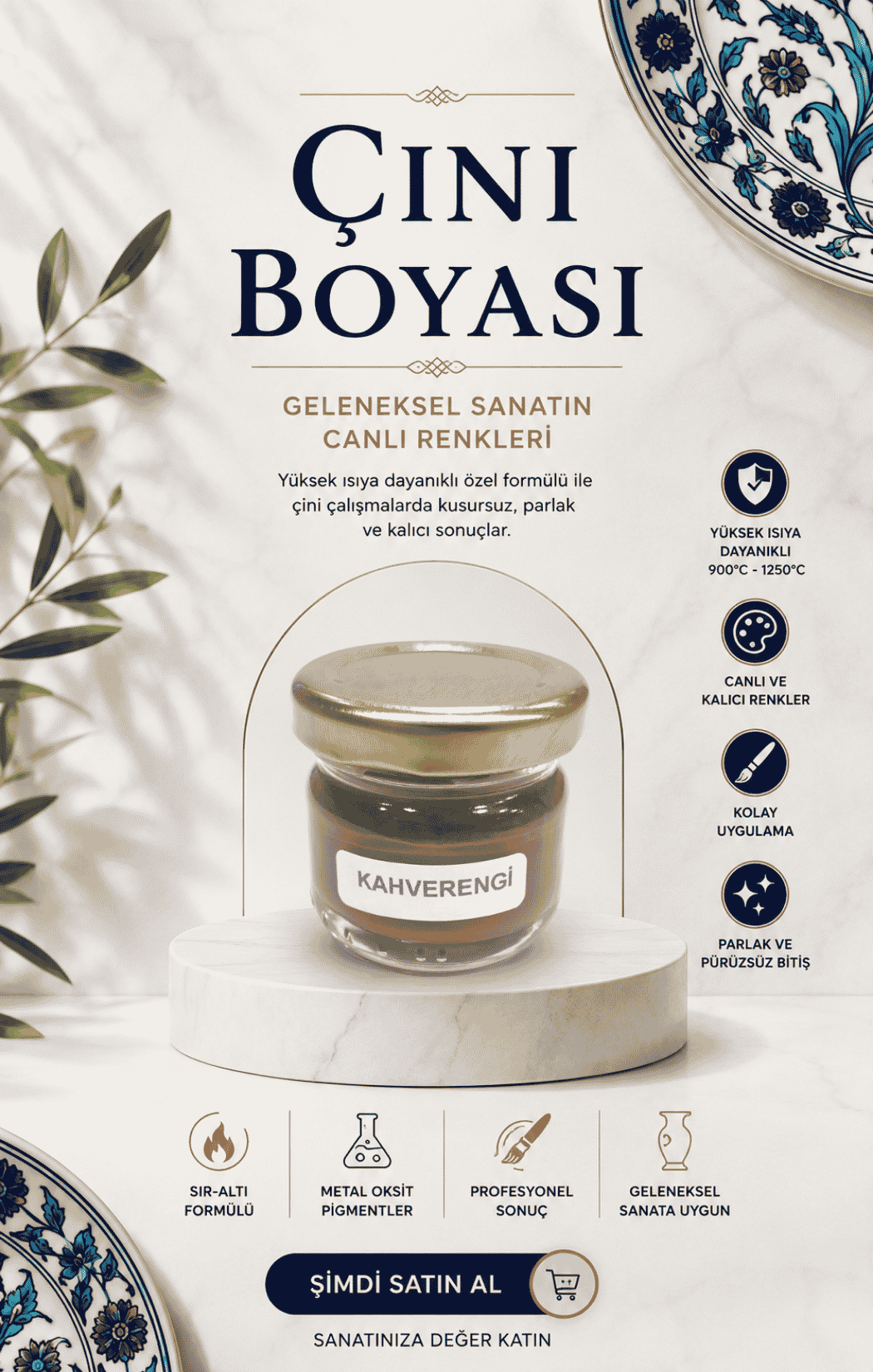 Çini Boyaları Kahverengi 30cc