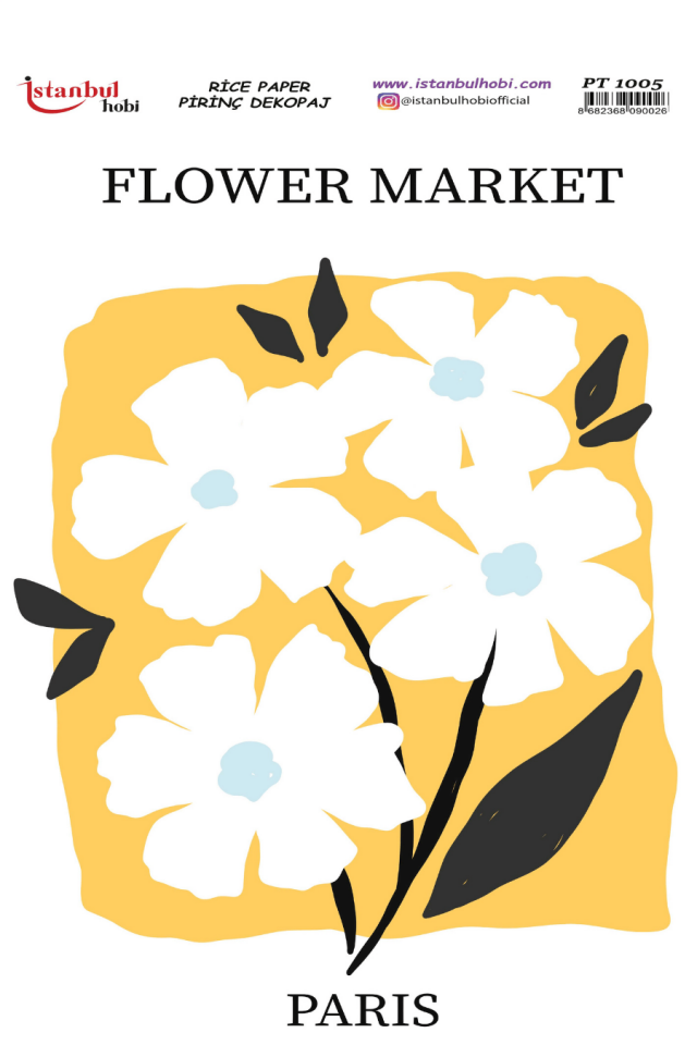 Pirinç Dekopaj Flowers Market Desen Serisi PT-1005