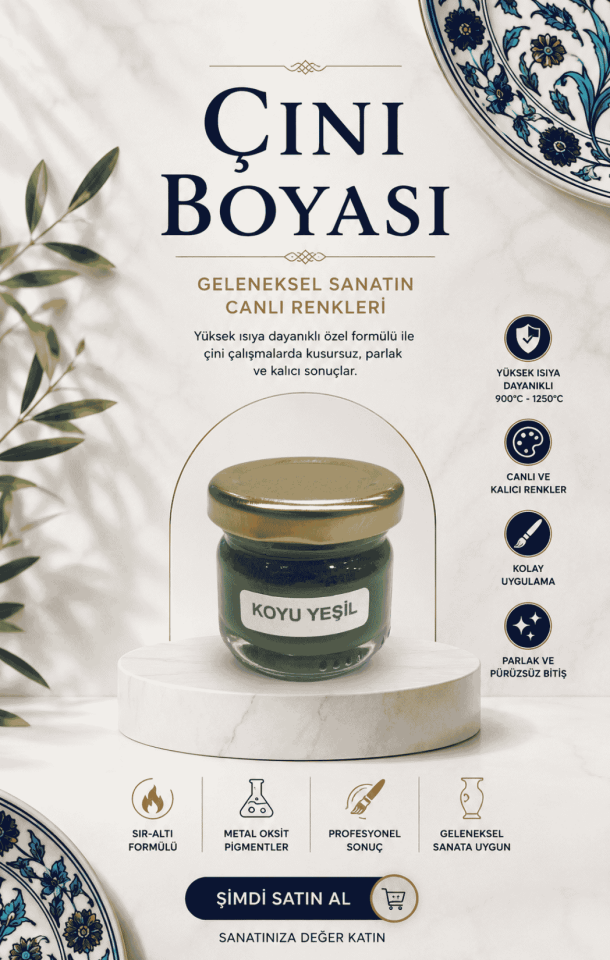 Çini Boyaları Koyu Yeşil 30cc