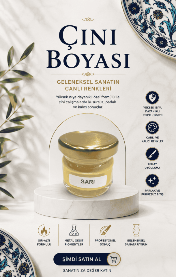 Çini Boyaları Sarı 30cc
