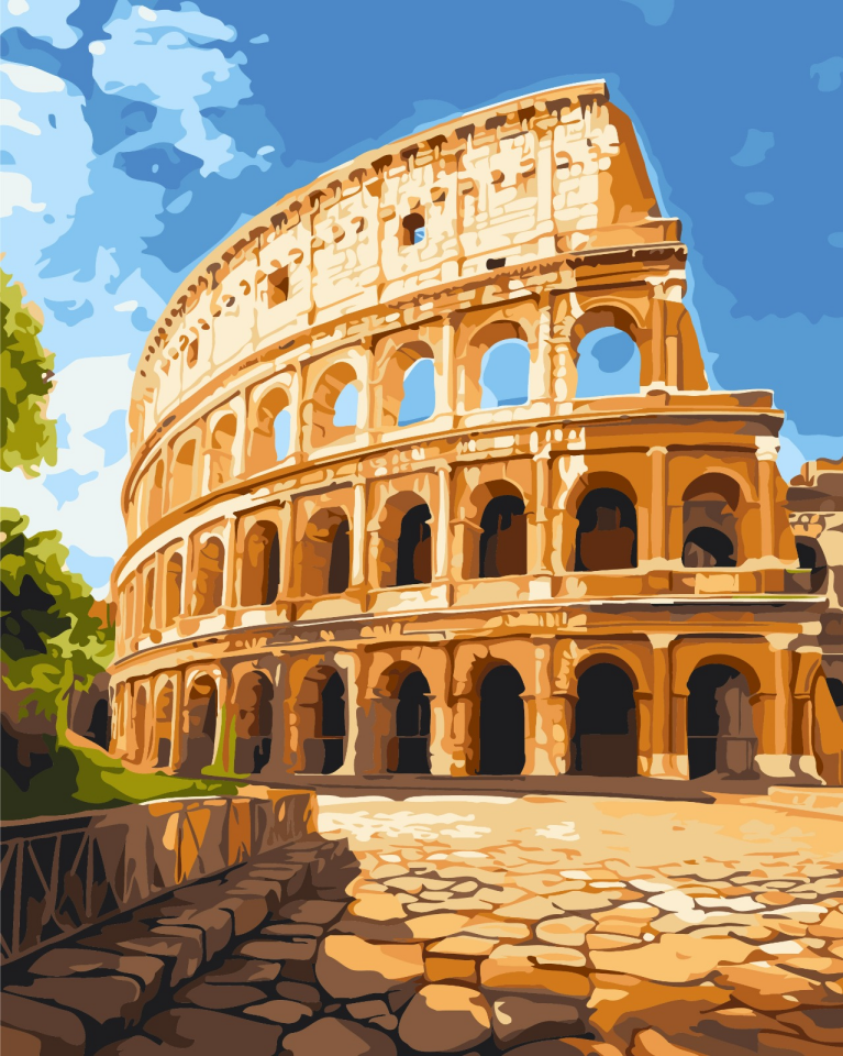 Roma Sayılarla Boyama Seti 30*40cm