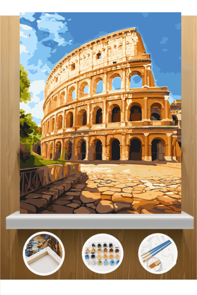 Roma Sayılarla Boyama Seti 30*40cm