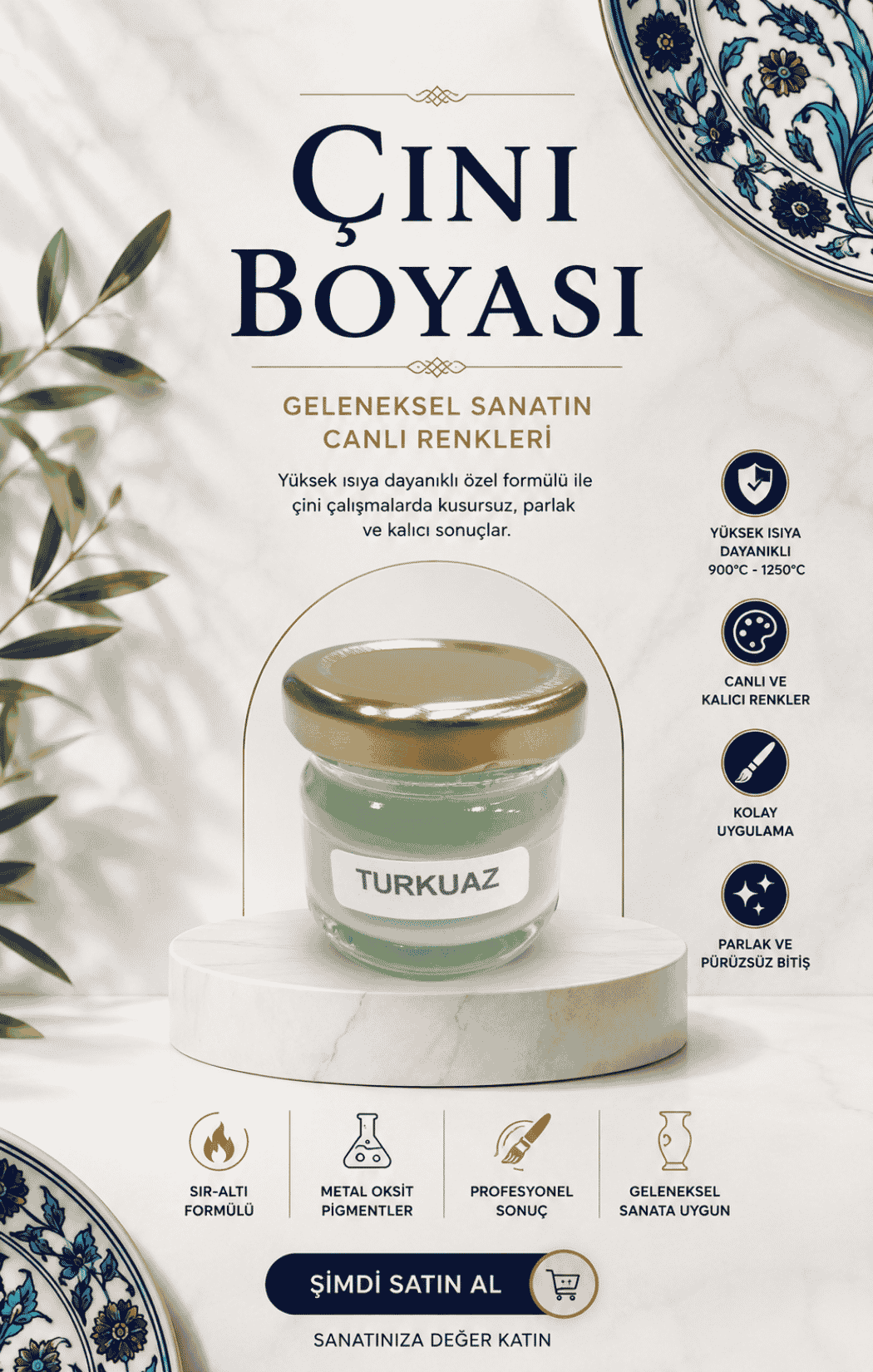 Çini Boyaları Turkuaz 30cc