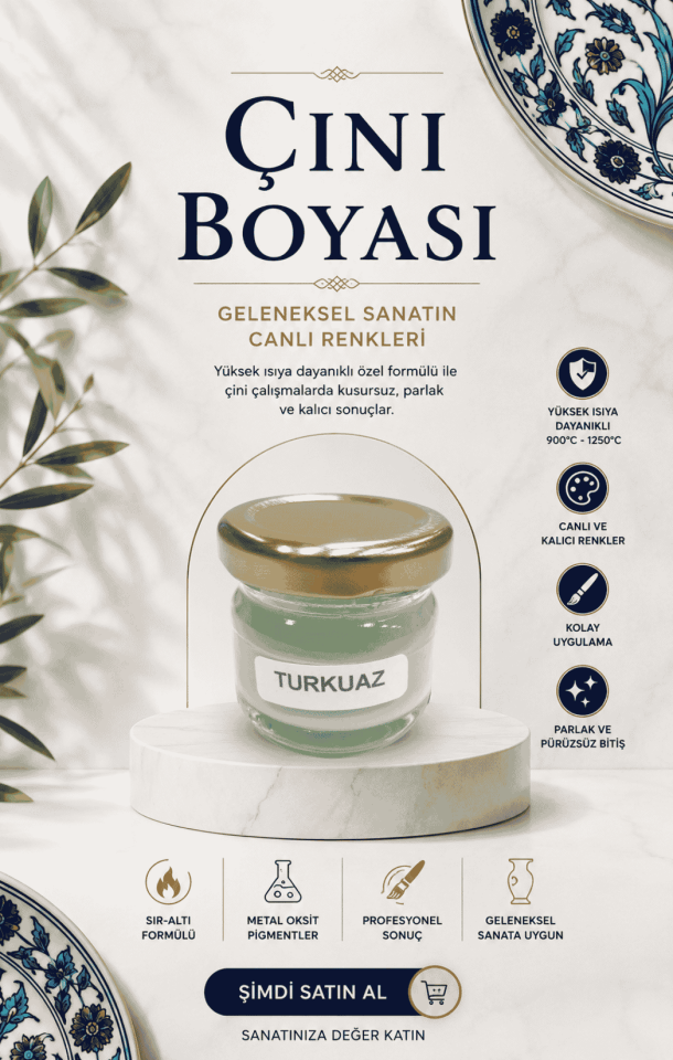 Çini Boyaları Turkuaz 30cc