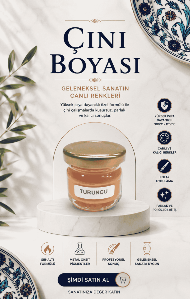 Çini Boyaları Turuncu 30cc