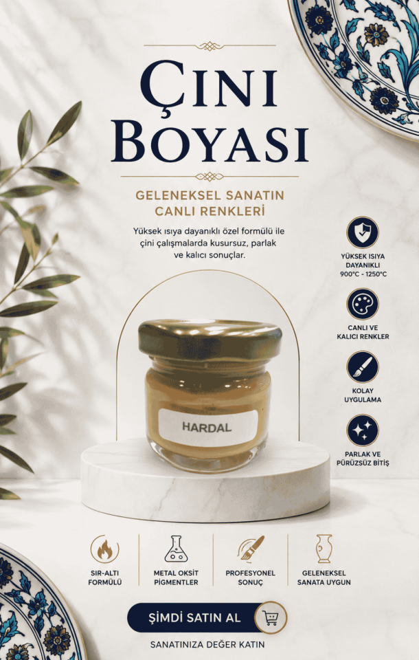Çini Boyaları Hardal 30cc