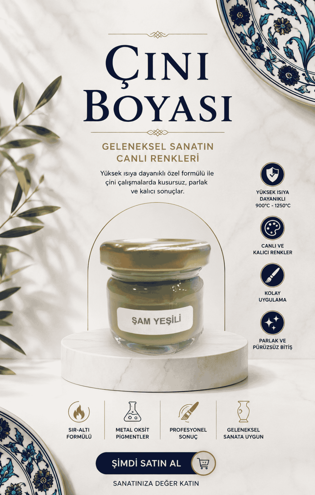 Çini Boyaları Şam Yeşili 30cc