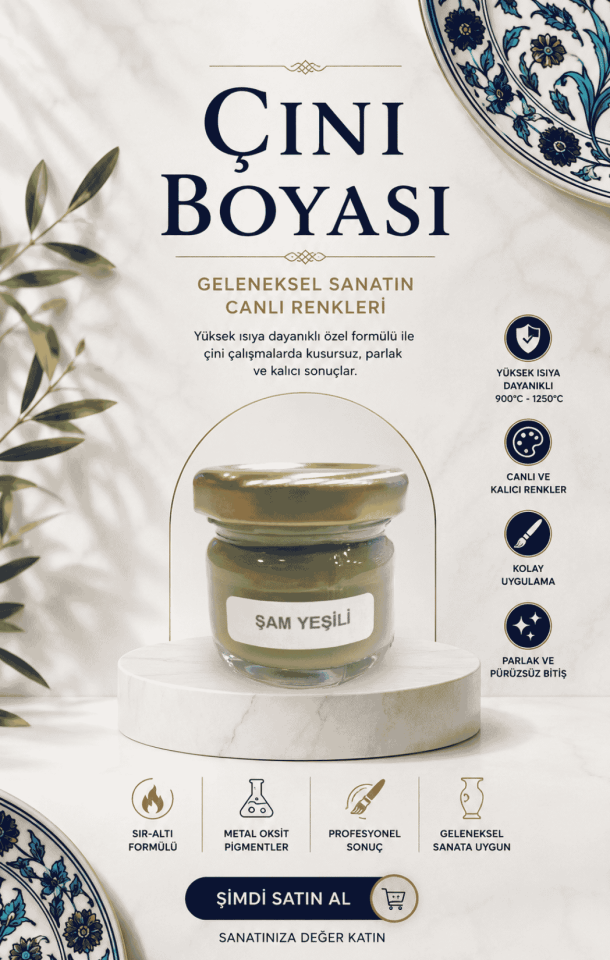 Çini Boyaları Şam Yeşili 30cc