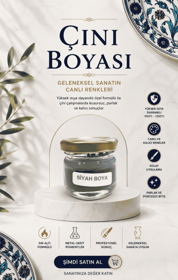 Çini Boyaları Siyah 30cc