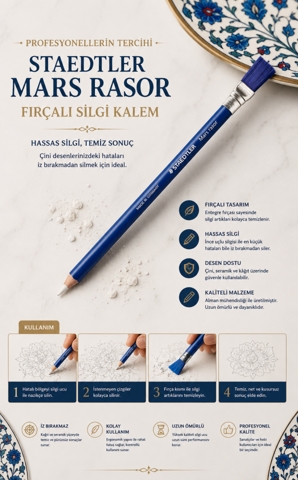 Çini Staedtler Mars Rasor Fırçalı Silgi Kalem