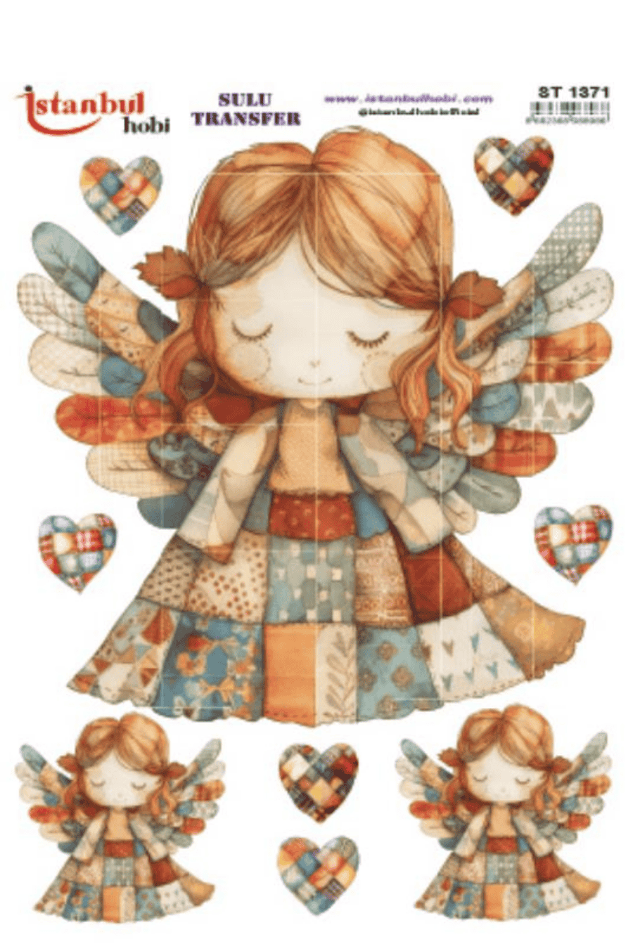 Sulu Transfer Patchwork Desen Seri ST1371