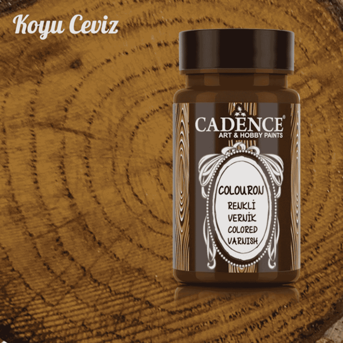 Koyu Ceviz Renkli Su Bazlı Parlak Vernik 90ml