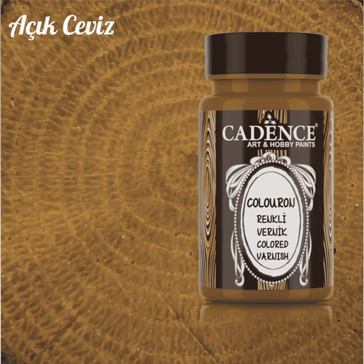 Açık Ceviz Renkli Su Bazlı Parlak Vernik 90ml