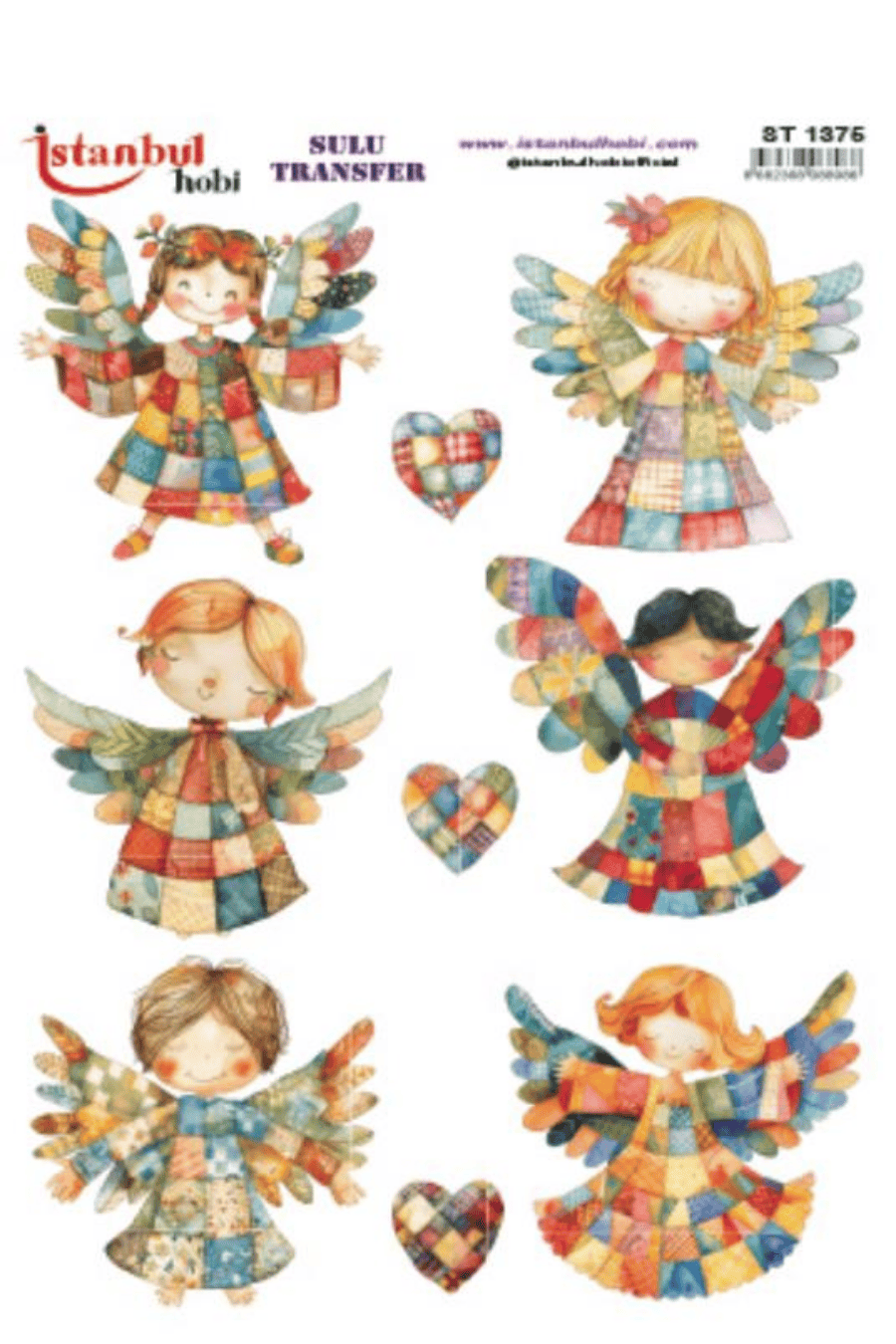 Sulu Transfer Patchwork Desen Seri ST1375