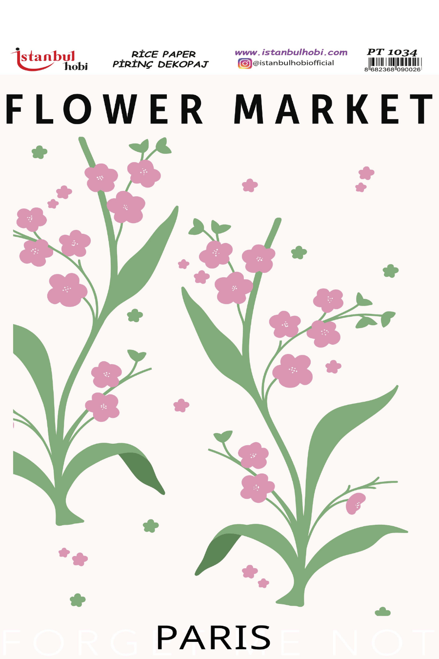 Pirinç Dekopaj Flowers Market Desen Serisi PT-1034