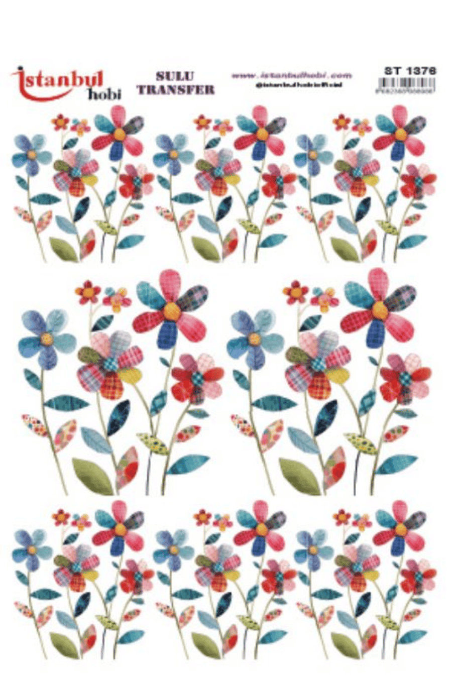 Sulu Transfer Patchwork Desen Seri ST1376