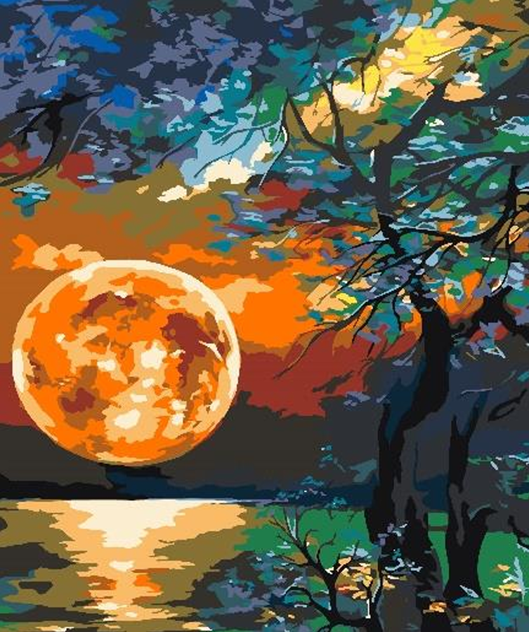 Gün Batımı Sayılarla Boyama Seti 30*40cm