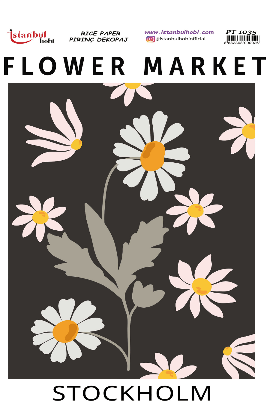 Pirinç Dekopaj Flowers Market Desen Serisi PT-1035