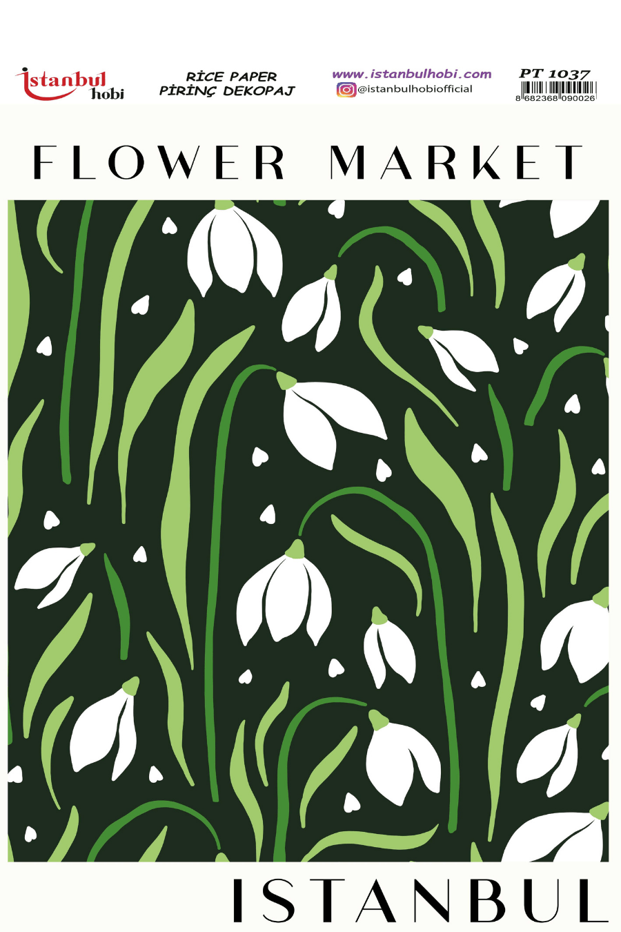 Pirinç Dekopaj Flowers Market Desen Serisi PT-1037