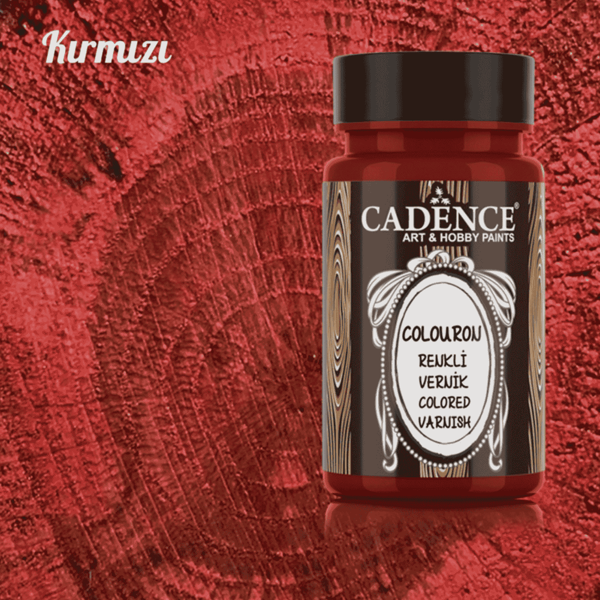 Kırmızı Renkli Su Bazlı Parlak Vernik 90ml