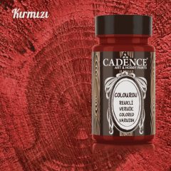 Kırmızı Renkli Su Bazlı Parlak Vernik 90ml