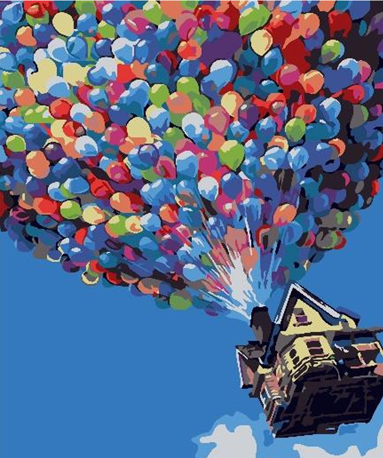 Renkli Balonlar Sayılarla Boyama Seti 30*40cm