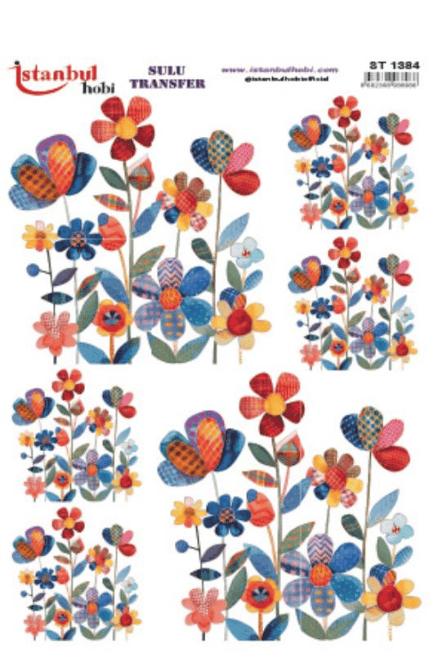 Sulu Transfer Patchwork Desen Seri ST1384