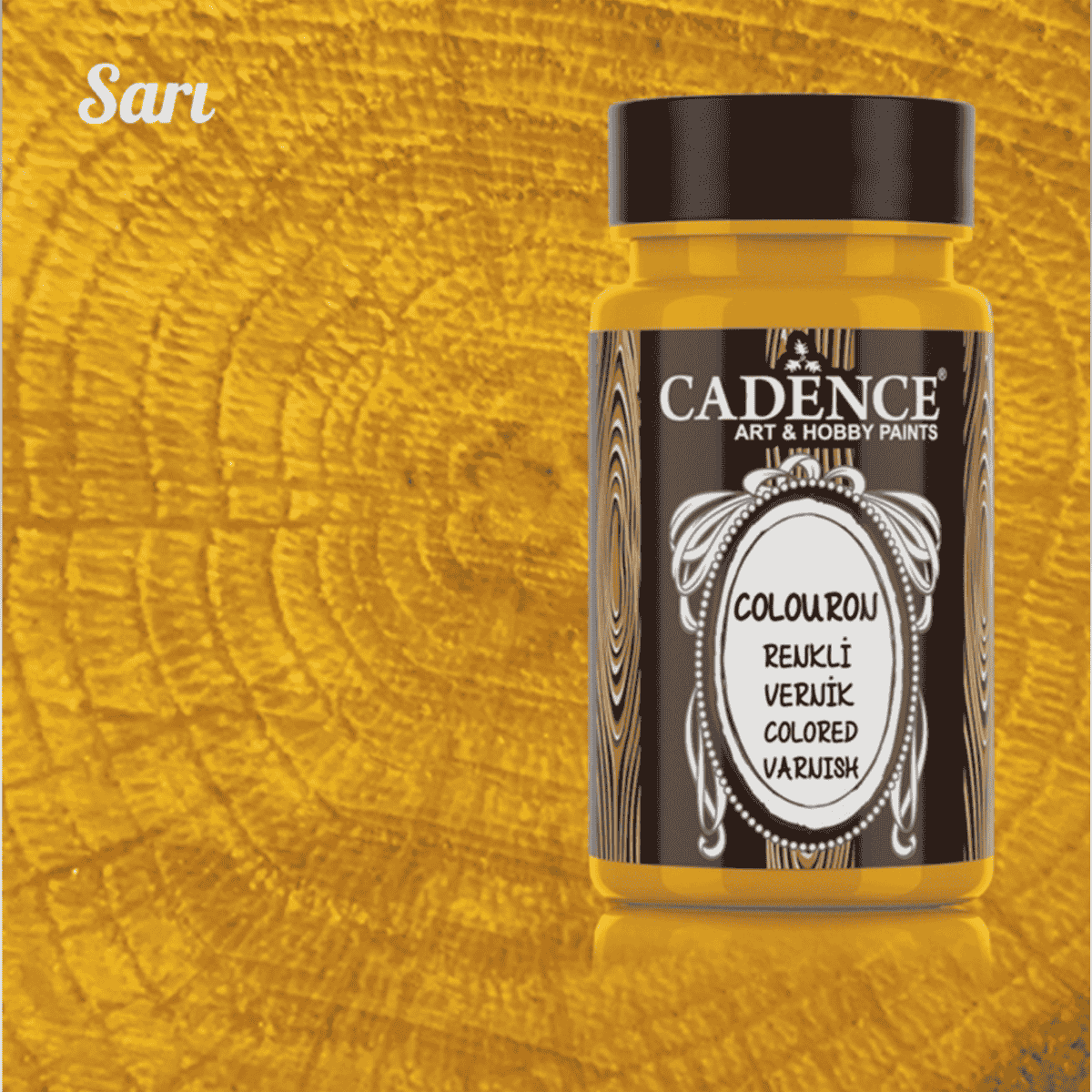 Sarı Renkli Su Bazlı Parlak Vernik 90ml