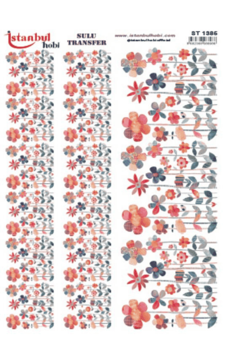 Sulu Transfer Patchwork Desen Seri ST1385