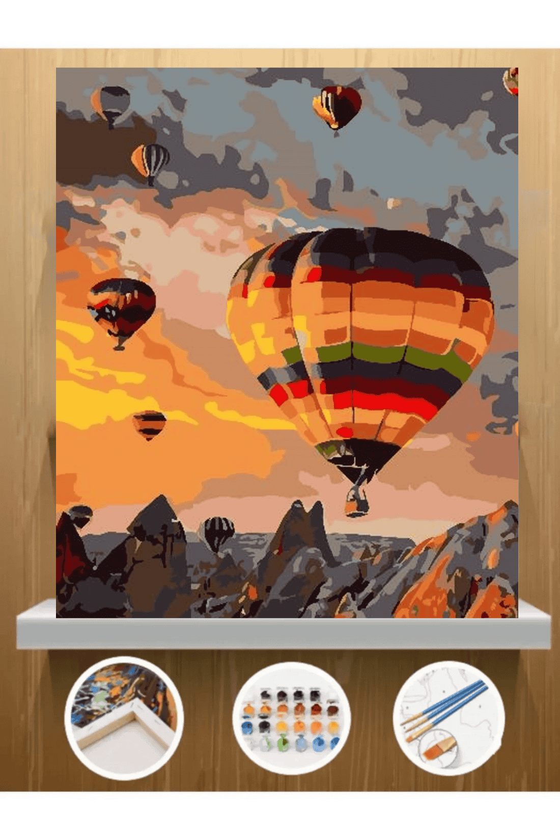 Kapadokya Balon Sayılarla Boyama Seti 30*40cm