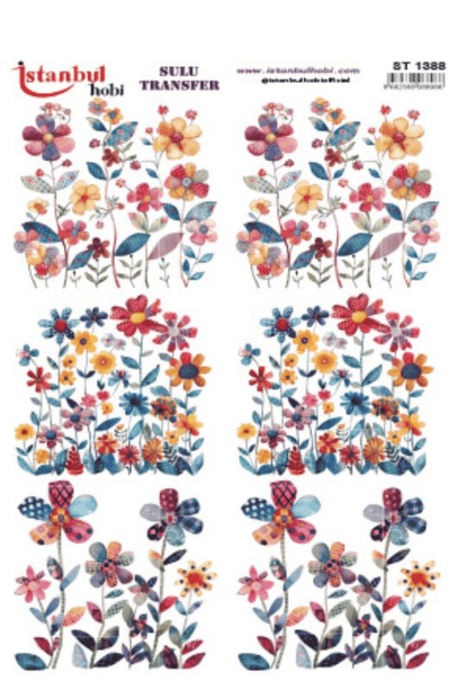 Sulu Transfer Patchwork Desen Seri ST1388