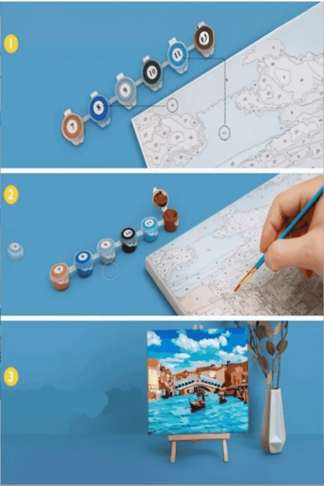 Galata Kulesi Sayılarla Boyama Seti 30*40cm