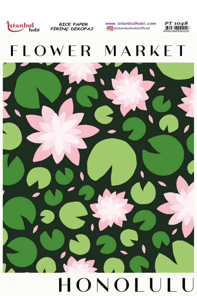 Pirinç Dekopaj Flowers Market Desen Serisi PT-1048