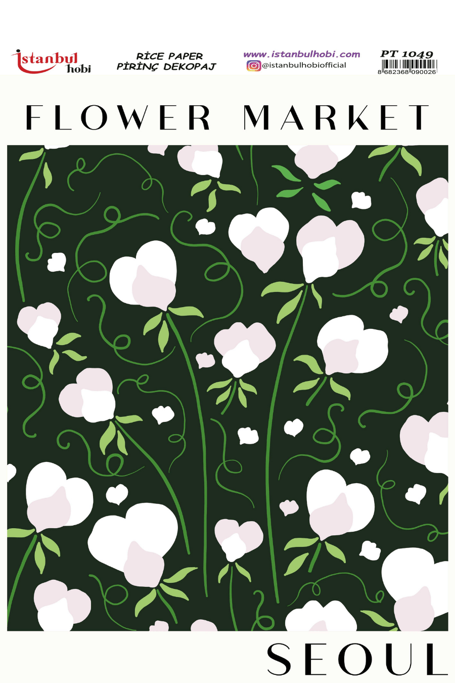 Pirinç Dekopaj Flowers Market Desen Serisi PT-1049