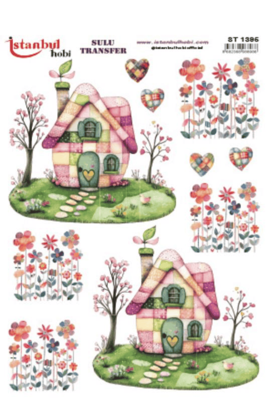Sulu Transfer Patchwork Desen Seri ST1395