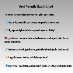 Cadence Su Bazlı Parlak Deri Verniği 500ml